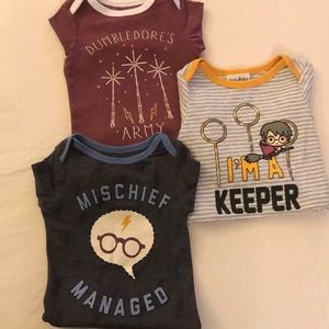 3/$12 Harry Potter infant long sleeve onesies